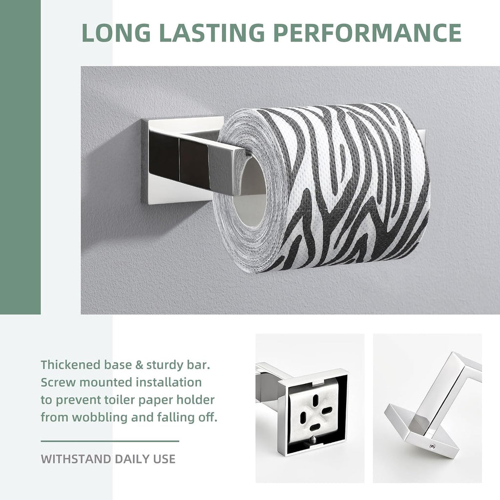 Angle Simple Toilet Paper Holder, Bathroom Tissue Holder, Polished Chrome