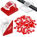 Blulu 100 Pcs Christmas Light Clips, Self Adhesive, Small, Clear