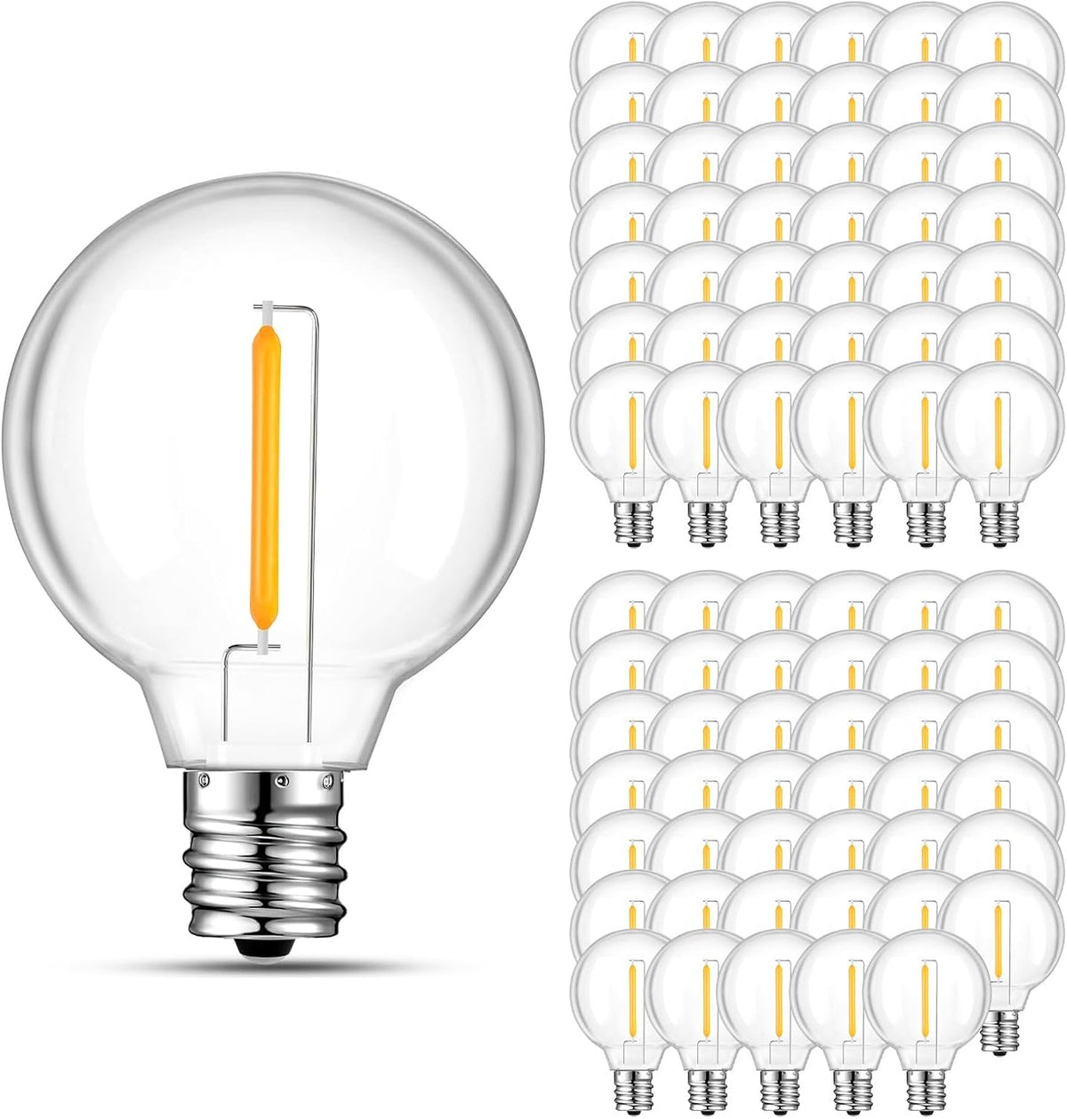 GvvooHome 36 Pack LED G40 Replacement Bulbs for String Lights, Warm White