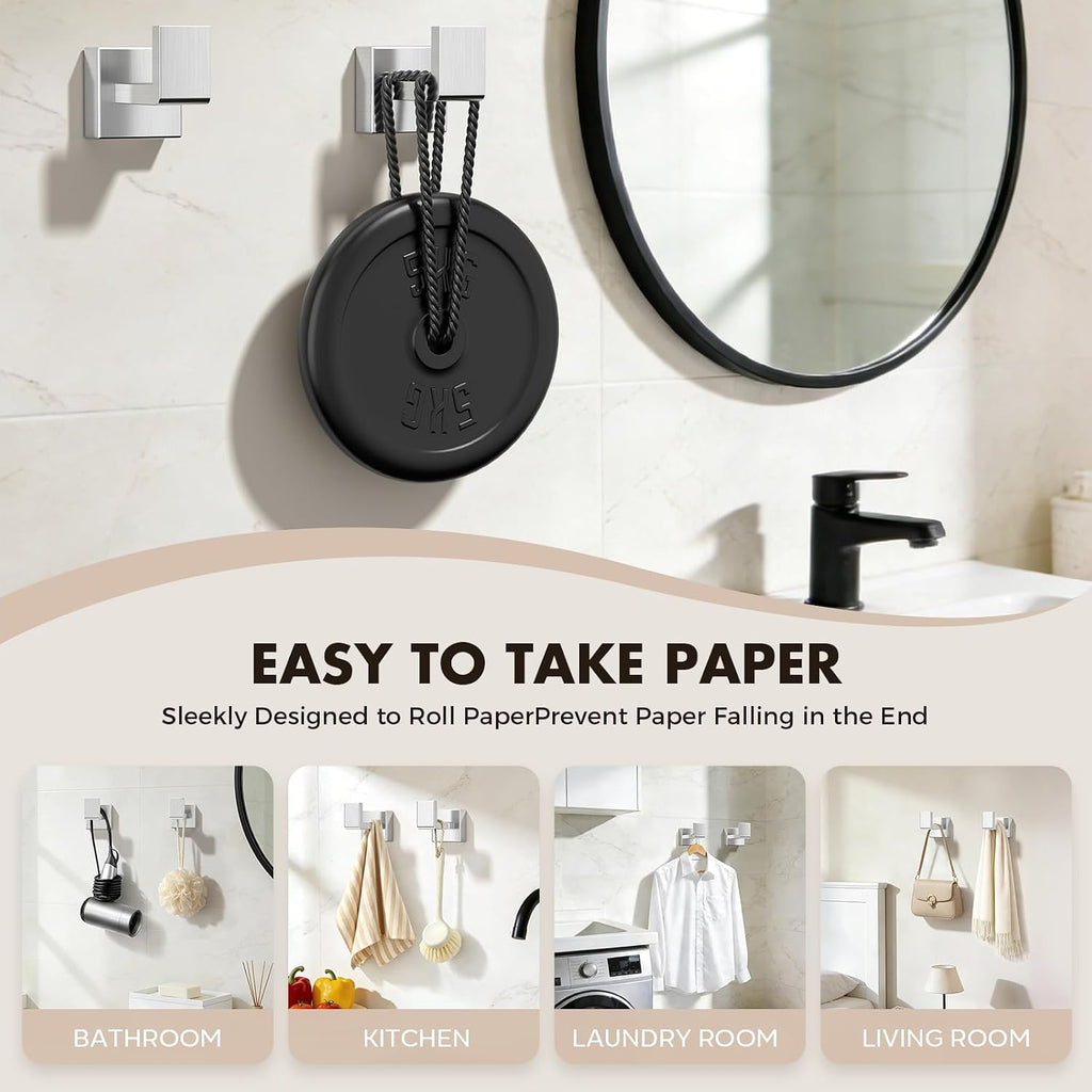 15-Pieces Brushed Nickel Bathroom Accessories Set, 24 Inch Towel Bar Set