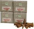 Satya Nag Champa Incense Cones for Meditation and Yoga, 48 Pieces, 4 Packs (Incense Dhoop Cones, White Sage)