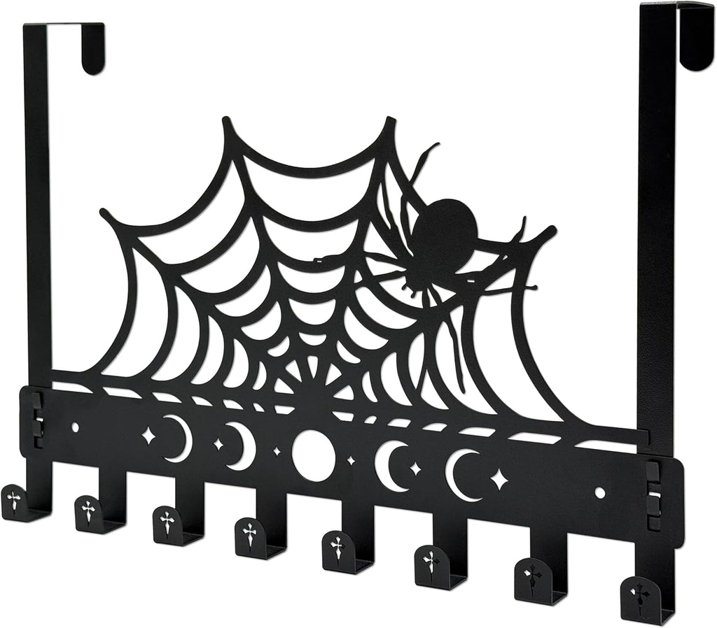 Gothic Spider Over The Door Hooks Goth Bathroom Decor Organizer Halloween