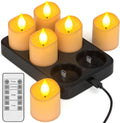 Yme Rechargeable Votive Candles Battery Operated with Remote & Timer