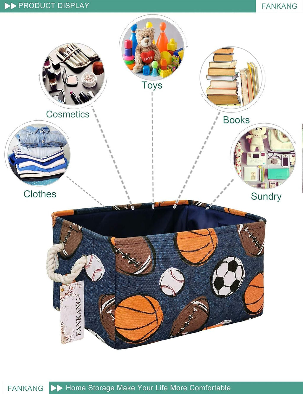 Rectangular Laundry Basket Navl-ball game