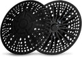 ZOOY Shower Drain Hair Catcher, 2 Pack 5.5 Inch Silicone Large Drain Cover, Bathroom Hair Drain Catcher, Flat Anti-Clog Hair Trap for Shower, Bathtub, Tub & Sink Hair Strainer(Black)
