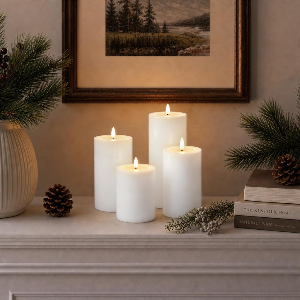 Outdoor Waterproof Flameless Candles Battery Operated with Remote and Timer