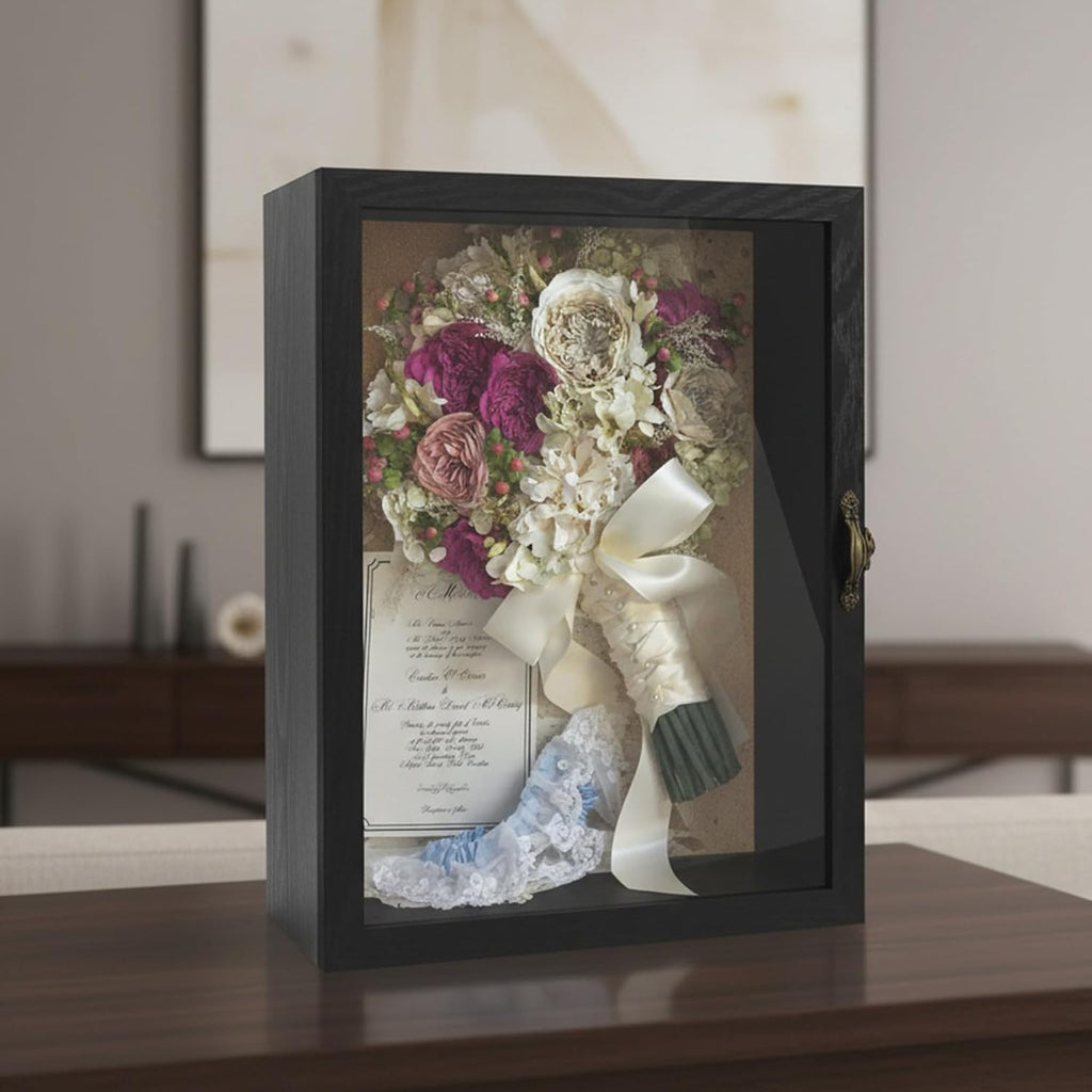 5 Inch Extra Deep Shadow Box Frame, 11x14 Black for Memorabilia Display