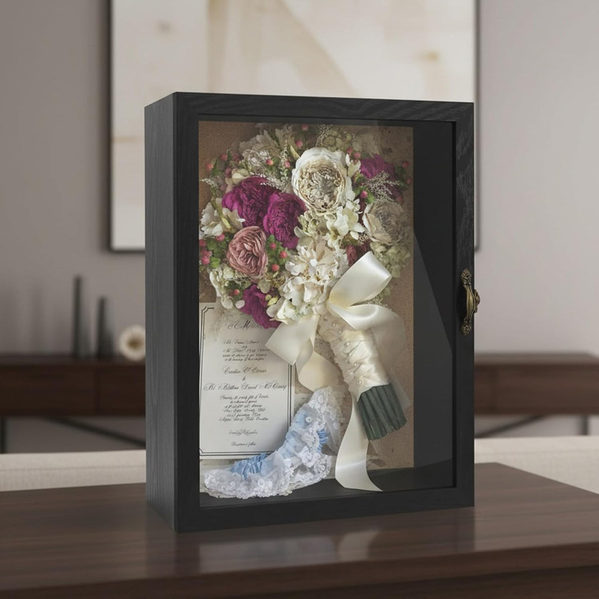 5 Inch Extra Deep Shadow Box Frame, 11x14 Black for Memorabilia Display