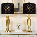 Cinyirong 30" Tall Gold Table Lamps Set of 2 for Living Room & Bedroom