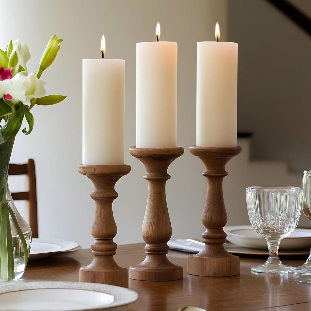Pillar Candles White 6 Pack, 2.8x8 Inch Unscented Candle