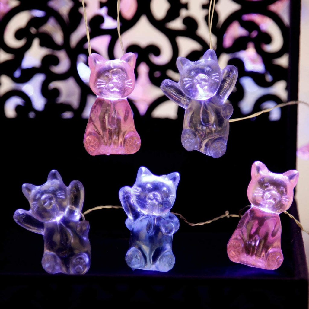 Impress Life 3D Kitty Cat String Lights:10 ft 30 LEDs Fairy Lights