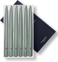 Colonial Candle Unscented Taper Candle, Handipt Collection, Green, 10 in, Pack of 6 Candlesticks - Up to 8 Hours Burn