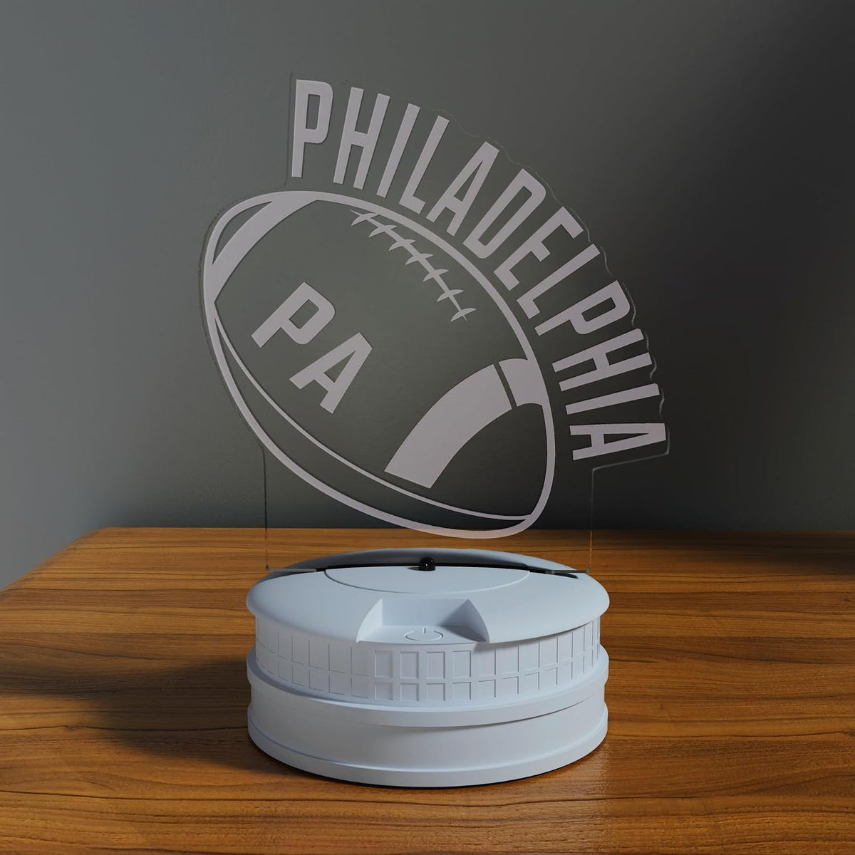 CLORURBANLIVE 3D Football Philadelphia Night Light 3D Illusion Lamp with Remote Control 16 Color Options Sports Decor Lighting for Fans - Multicoloured OneSize