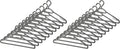 Whitmor Slim Sure-Grip Hangers with Swivel Hook - White and Gray - Set of 20