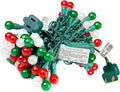 BOHON Red White and Green Christmas Lights 17FT 50 LED G15 String Lights
