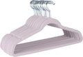 Laura Ashley 25 Pack Slim Velvet Hangers| Durable | Strong Plastic | Slim | Keeps Shape | Closet Organization | Lavender | Holds 10lbs | Holds Shape