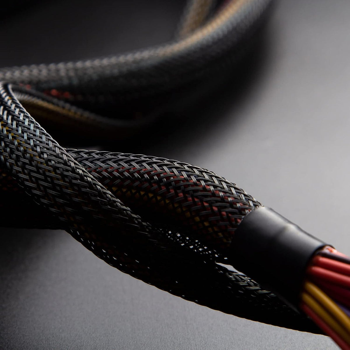 Xuniea 96ft Wire Loom Braided Cable 1/2, 1/4, 3/8 Inch,Black and Blue