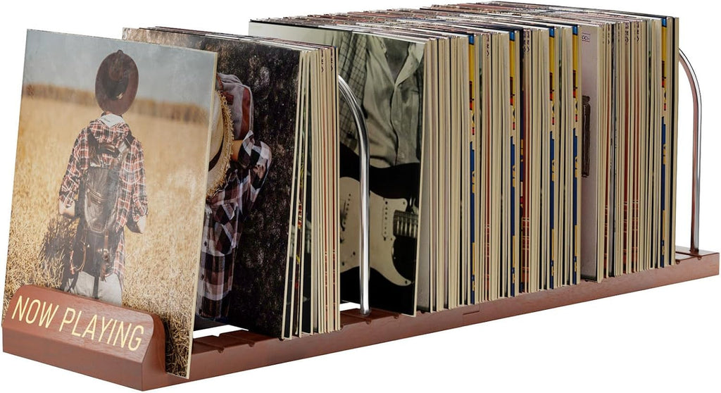 BS-VOG Now Playing Vinyl Record Holder Storage Fits 150 LPs, Gift Package