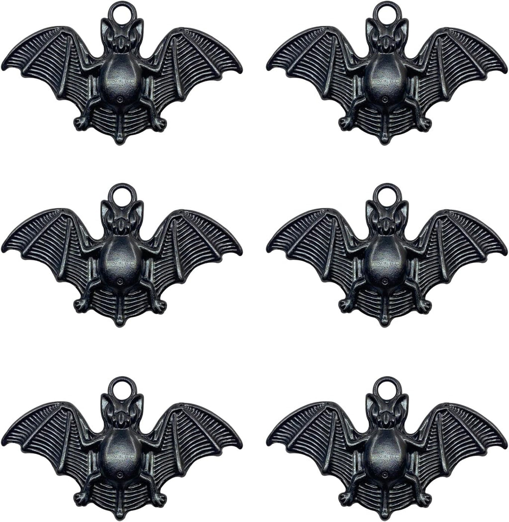Set of 12 Bats Shower Curtain Hooks Rings Halloween Party Supplies Haunted House Decoration Stainless Steel Rustproof (Black-Bat)