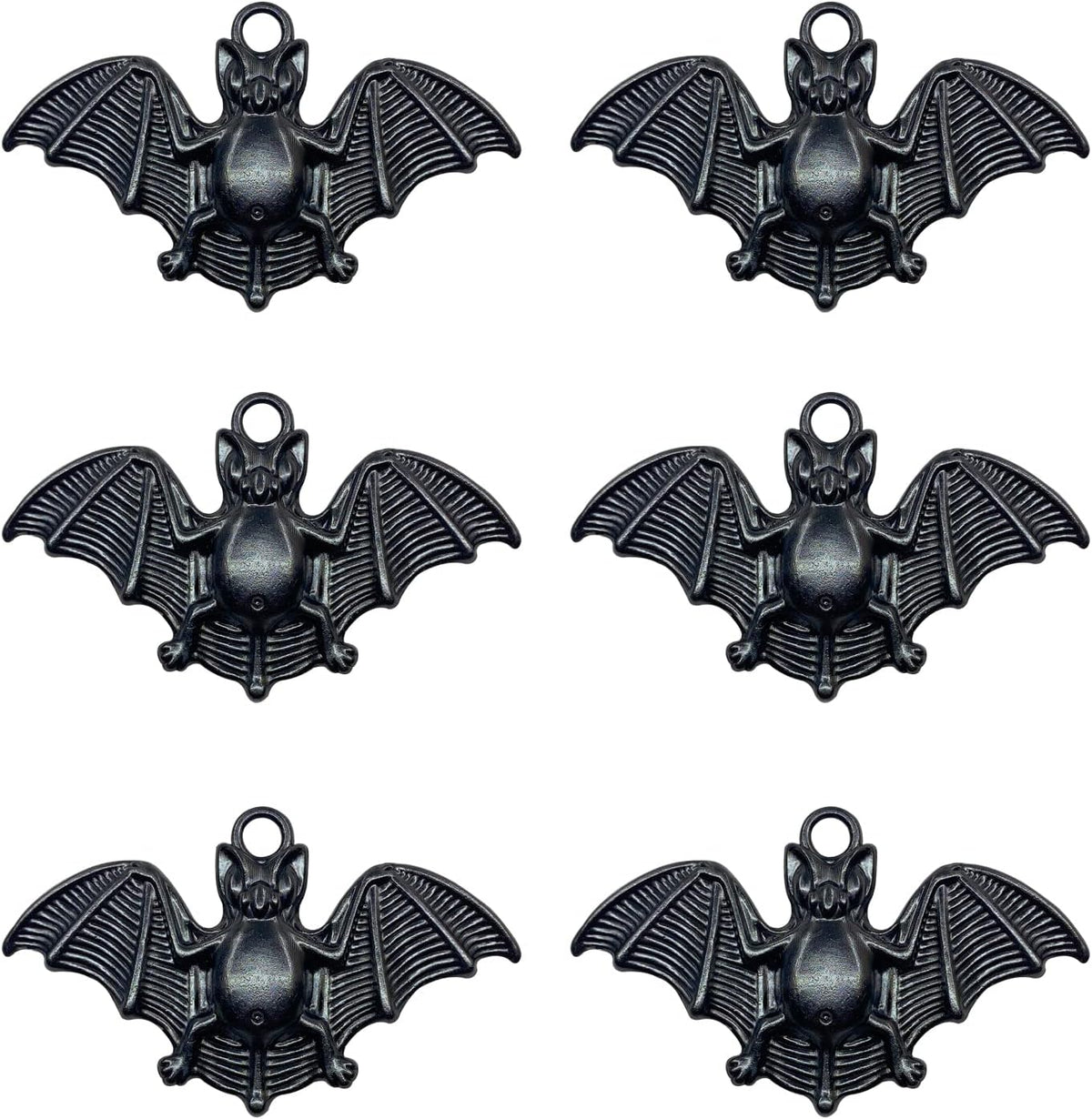 Set of 12 Bats Shower Curtain Hooks Rings Halloween Party Supplies Haunted House Decoration Stainless Steel Rustproof (Black-Bat)