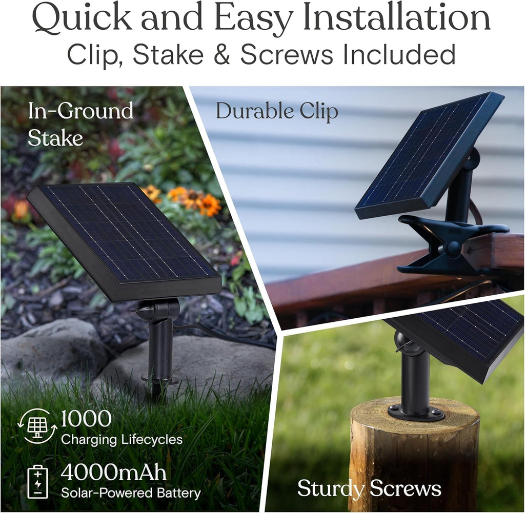 Brightech Ambience Pro Solar Powered LED Outdoor String Lights - 27 Ft Commercial Waterproof Patio Lights with Round Globe Bulbs - Durable String Lights for Outside, Backyard, Porch - 1W, Soft White