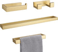 Lairuier Brushed Gold Bathroom Hardware Accessories, 4PCS Towel Bar Set