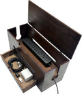 Cable Management Box with Storage Drawer, Wooden Cord Organizer Box