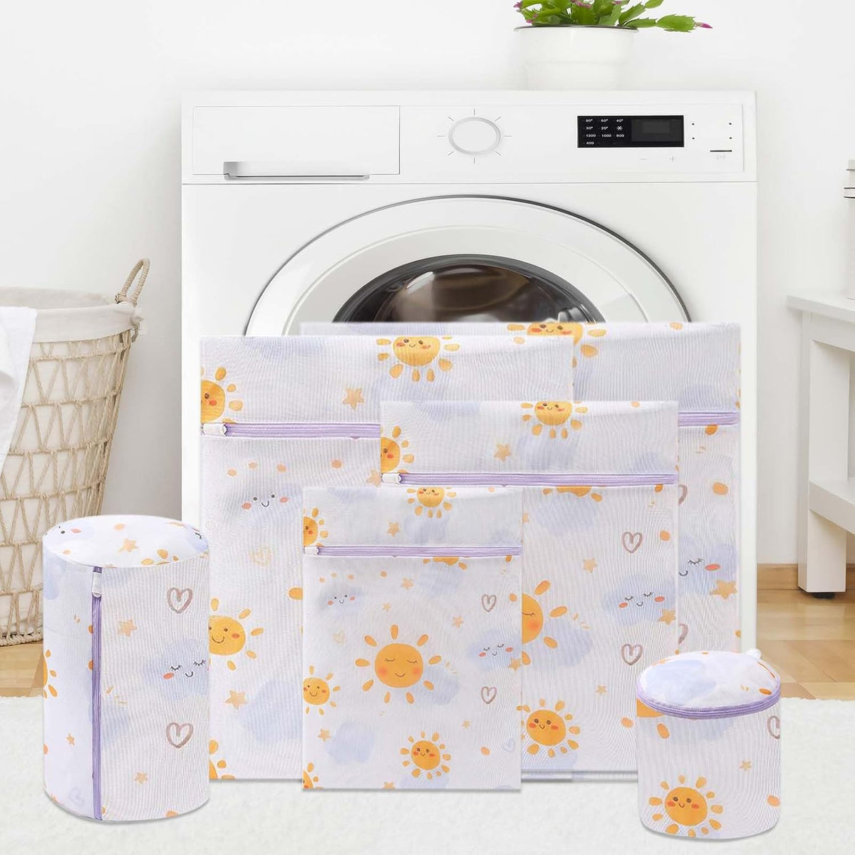 Mesh Laundry Bags 6 Pack, Delicate Wash Bags with Zipper