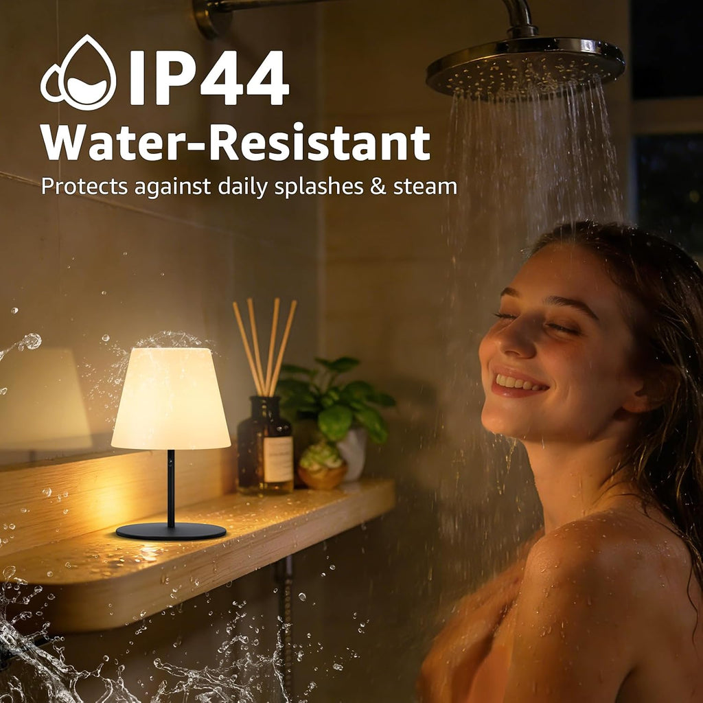 uuffoo 2 Pcs Mini Touch Shower Lamps Waterproof with 2-Step Warm White