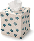 YANGQIHOME Capiz Shells Tissue Box Cover, Handmade Decorative Tissue Box Holder with Mother of Pearl, Square Facial Tissue Holder for Bathroom, Living Room, Kitchen, 5.5" x 5.5" x 5.9" (Blue Tide)