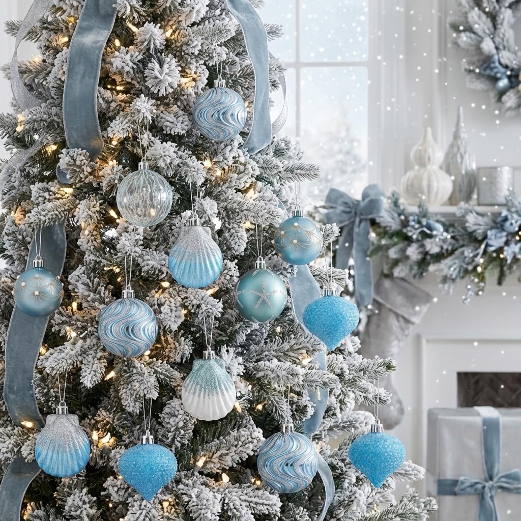 Valery Madelyn 16ct Christmas Ornaments Tree Decorations Set 2.36 Inch