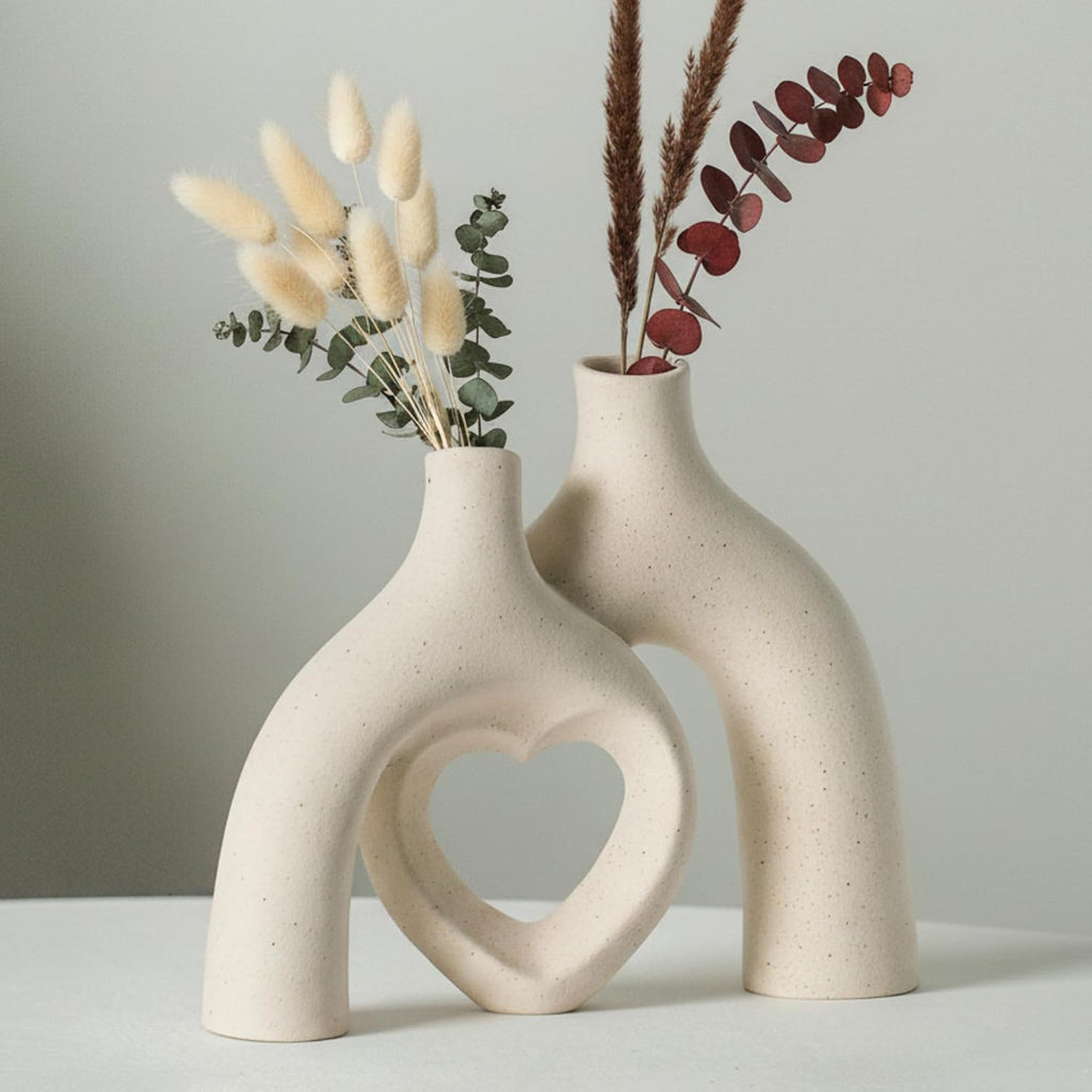 Liotww Hug Donut Decorative Vase Modern Nordic Boho Style Vases Home Decor