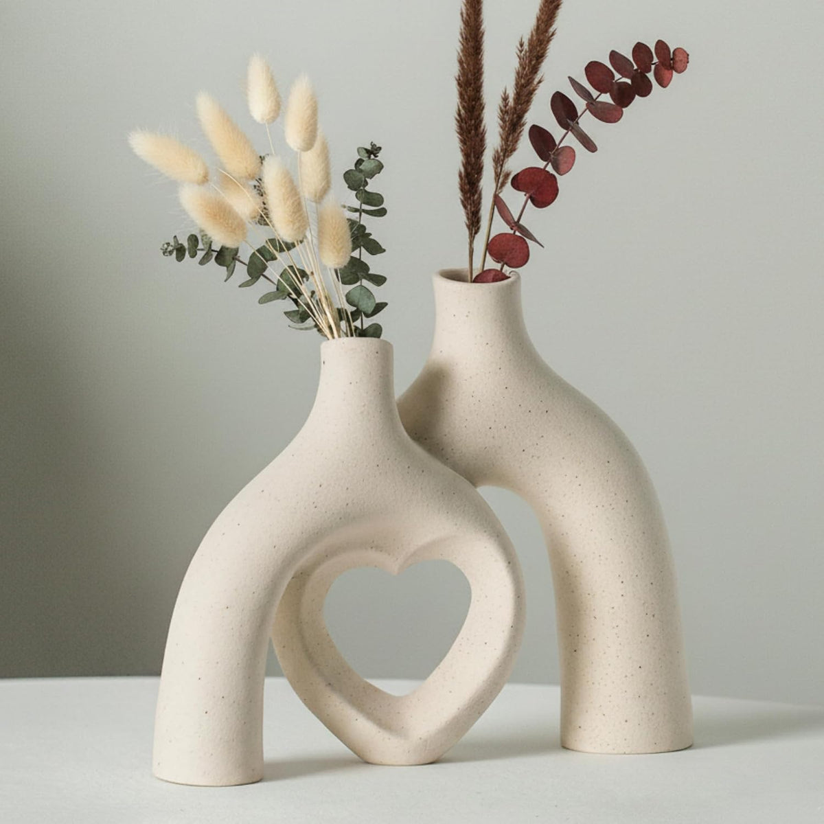 Liotww Hug Donut Decorative Vase Modern Nordic Boho Style Vases Home Decor