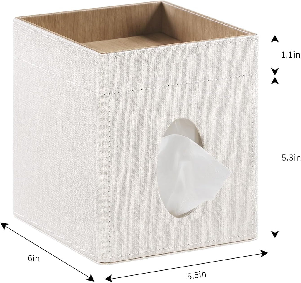 PU Leather Tissue Box Cover Square Tissue Box Holder Tissue Holde