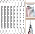 Space Saving Hangers for Clothes 8 Pack, Sturdy Metal Hangers Wardrobe Organizer, Magic Cascading Hanger, Closet Space Saver Closet Organizers and Storage