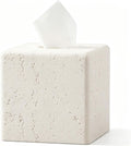 Tissue Box Cover Square, Modern Facial Tissue Holder, Off White