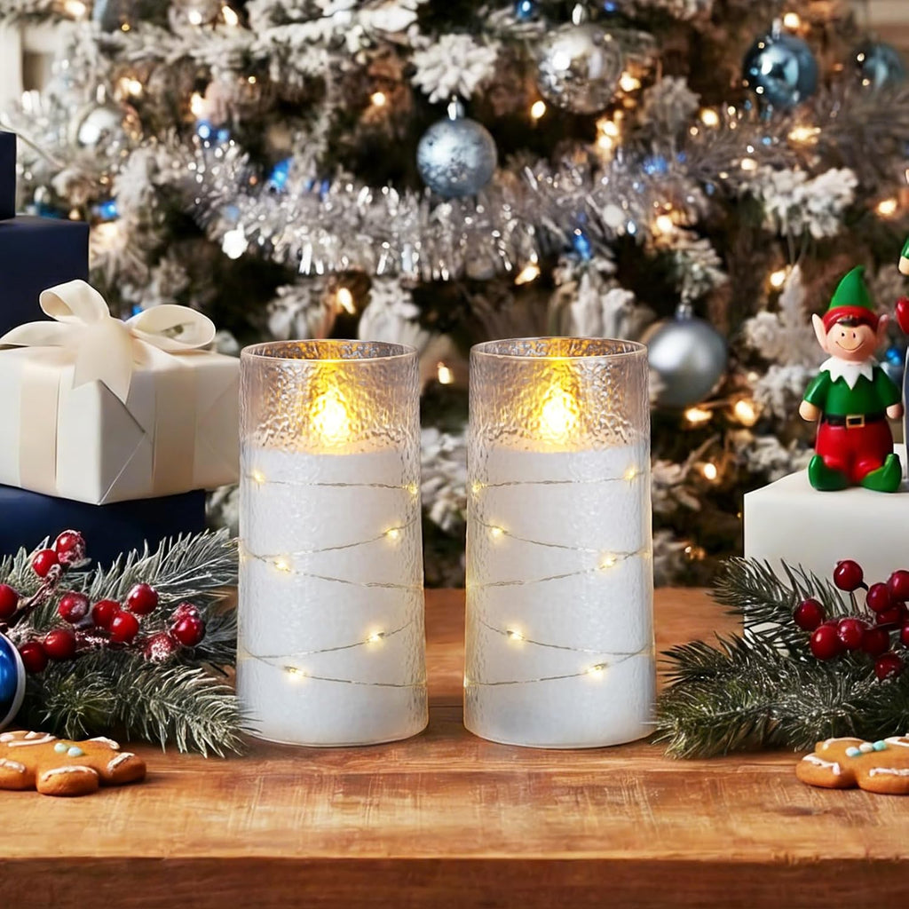 Homemory 3"x6" Upgraded Flickering Flameless Pillar Candles with Remote
