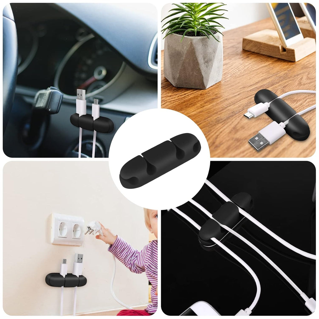 WLLHYF 3PCS Cable Clips, Cord Wire Organizer (Black)