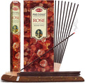Precious Rose Incense Sticks and Incense Stick Holder Bundle Insence Insense Hem Incense Sticks