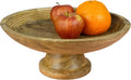 HOMORA Wood Fruit Bowl or Decorative Pedestal Bowl for Table Décor, for Kitchen Counter, Detachable Base,12-inch Large Bowls,Mango Wood (BROWN), christmas, thanksgiving, new year
