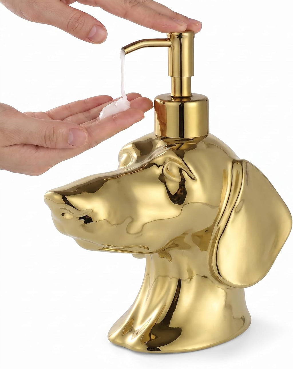 Gold Dachshund Hand Soap Dispenser Lotion Diapenser Dog Lover Gift