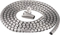 Cable Sleeve Organizer 118inch Coiled Tube Cable Cable Management Sleeve for Home Office PC TV Silver