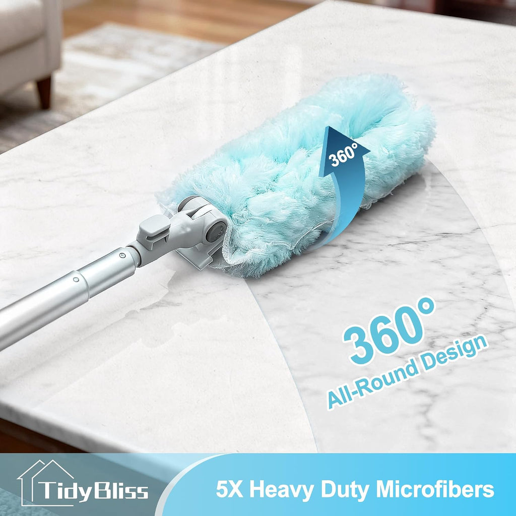 TidyBliss 6 ft Extendable Dusters for Cleaning Compatible with Swiffer