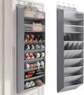 Mefirt XL Clear Over the Door Shoe Organizer for Closet Fit 25 Pairs