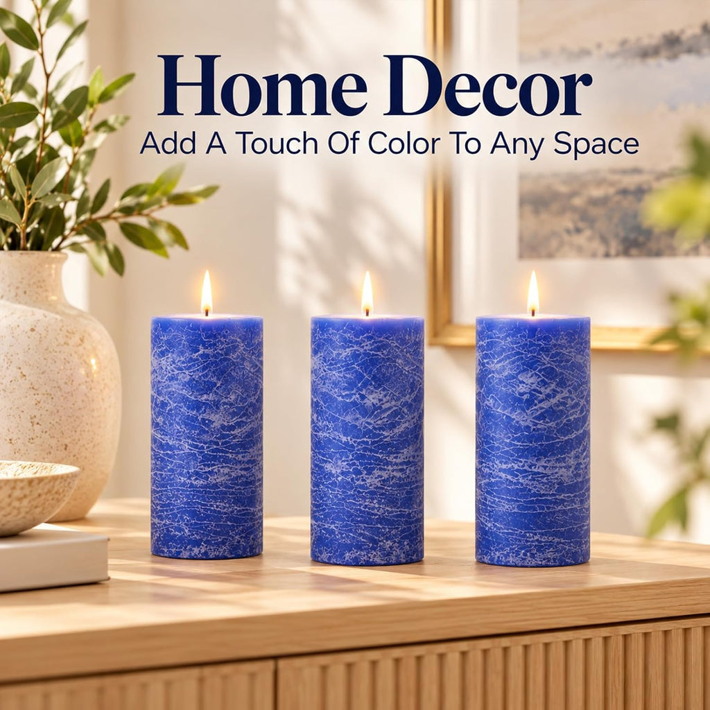 Unscented Soy Pillar Candles,Non-Toxic 2.8x6 Inch Candle,90 H,6 Pack