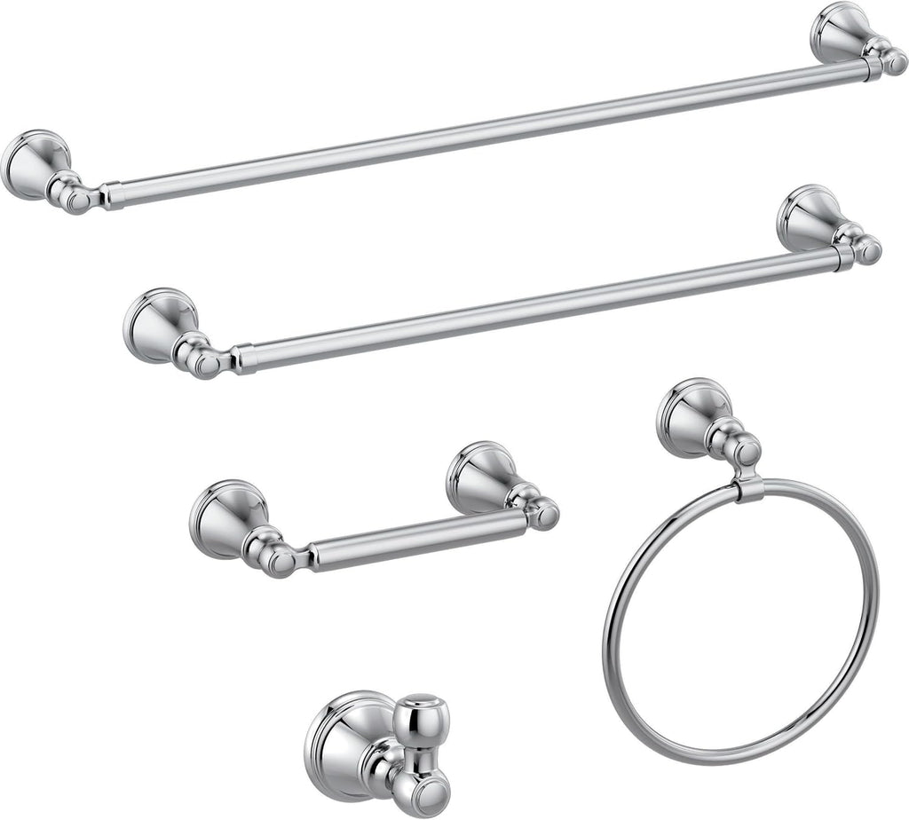 DELTA FAUCET 73224 Woodhurst 24 in. Wall Mount Towel Bar Bath Hardware Accessory in Polished Chrome