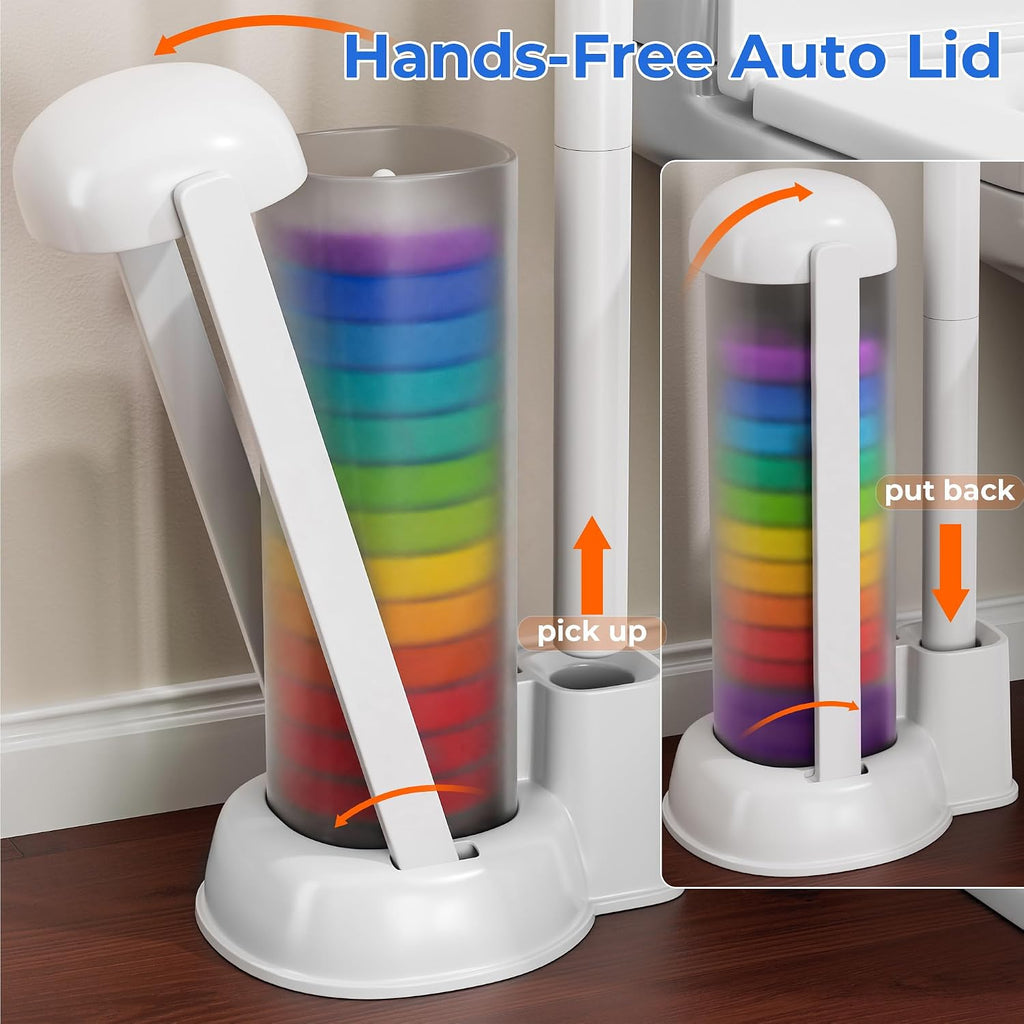 Ctime 2-Pack Disposable Toilet Cleaner and Brush Holder Set, 28 Wand