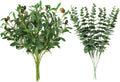 16Pcs Faux Olive Branches&Eucalyptus Branches, 18''Artificial Olive Stems 15''Eucalyptus Stems,Perfect Greenery for Vase,Centerpieces,Spring Decor,Home Decoration for Dining Room&Living Room