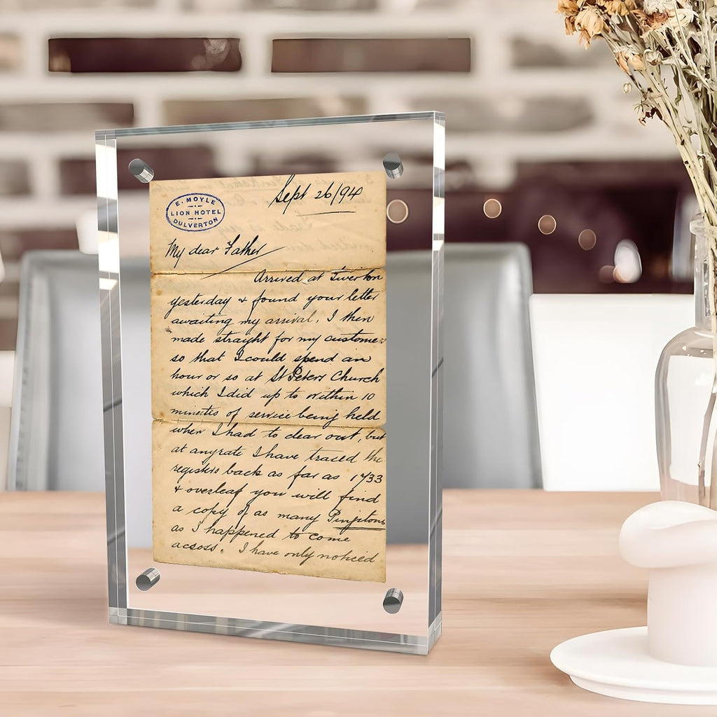 8x10 Inch Acrylic Picture Frame 1 Pack, 10+10mm Magnetic Photo Frame