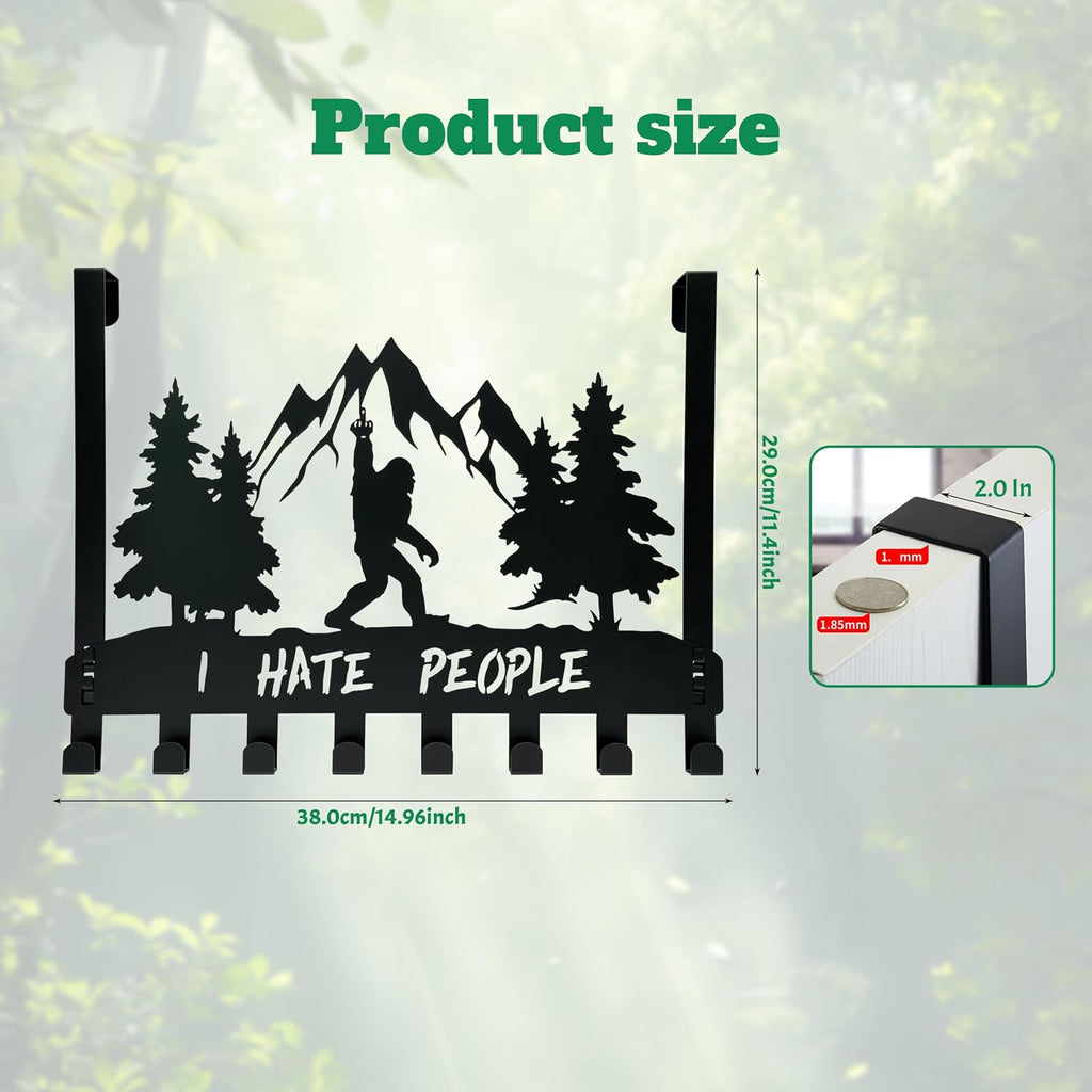Bigfoot Over the Door Hook Hanger,8 Decorative Towel Rack Organizer